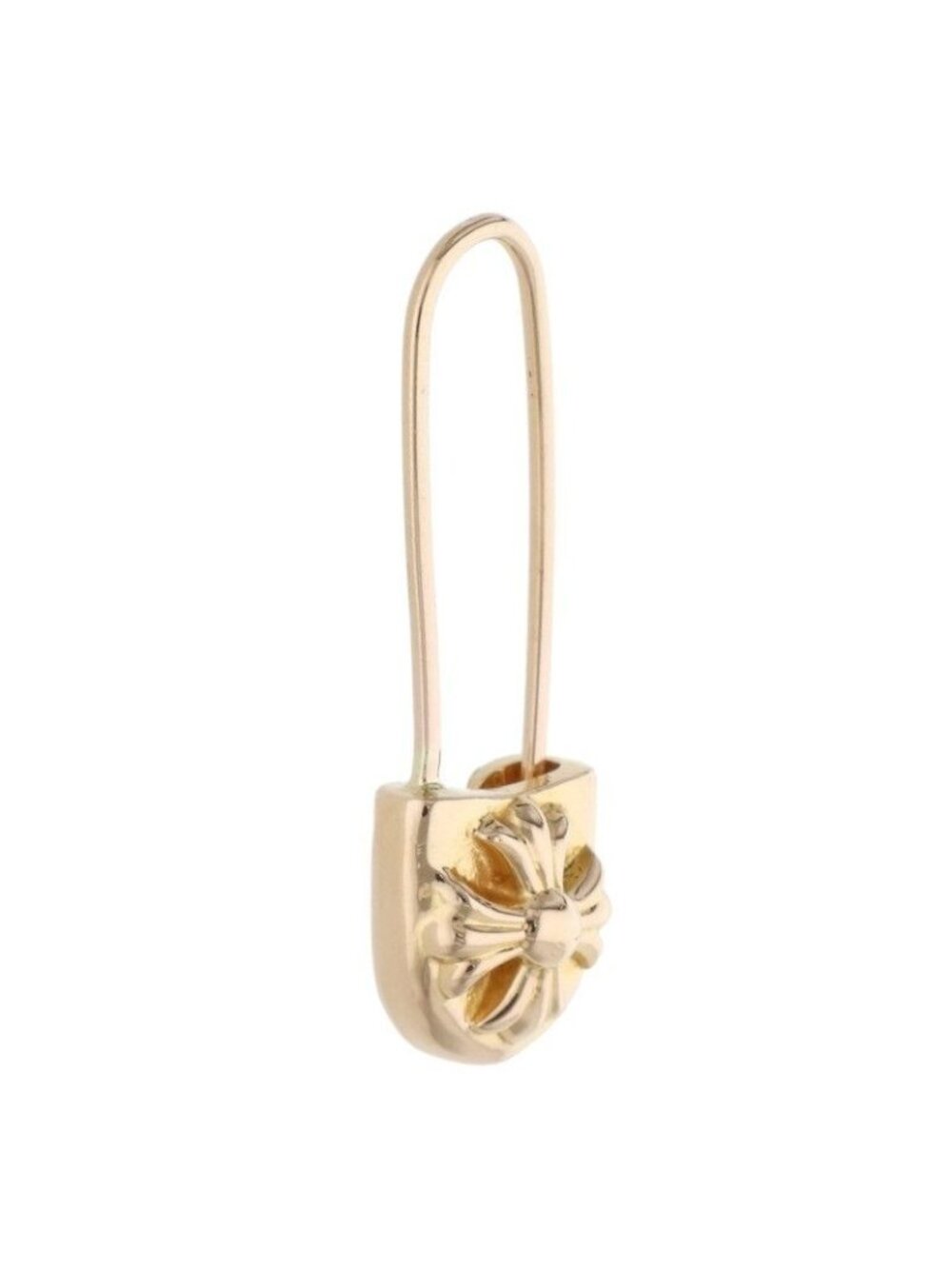 Chrome Hearts 22k ER Safety Pin Gold Earrings